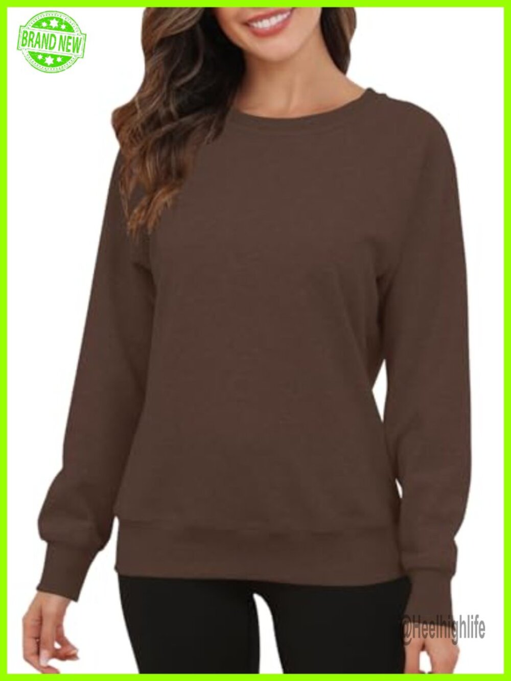 Fleece Lined Loose Fit Raglan Sleeve Crewneck Pullover Sweatshirt Casual Warm